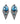 【ドイツ買付】ヴィンテージ SEIBOTH ブルー ビジュー イヤリング/Vintage SEIBOTH Blue Bijou Clip On Earrings
