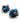 【USA輸入】ヴィンテージ EUGENE ブルー ブラック オーロラ ビジュー イヤリング/Vintage EUGENE Blue Black Aurora Bijou Clip On Earrings