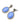【ドイツ買付】ヴィンテージ SEIBOTH フォゲットミーノット カボションガラス ピアス/Vintage SEIBOTH Forget-me-not Cabochon Glass Post Earrings