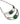 【ドイツ買付】ヴィンテージ SEIBOTH クレセント グリーン カボション ネックレス/Vintage SEIBOTH Crescent Green Cabochon Necklace