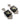 【ドイツ買付】ヴィンテージ SEIBOTH  ダークオリーブ ビジュー ピアス/Vintage SEIBOTH Dark Olive Bijou Post Earrings