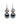【USA輸入】 ヴィンテージ CAROLEE ダークグレー パール ピアス/Vintage CAROLEE Dark Grey Pearl Post Earrings