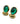 【ドイツ買付】ヴィンテージ SEIBOTH グリーン カボション イヤリング/Vintage SEIBOTH Green Cabochon Clip On Earrings