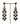 【UK買付】ヴィンテージ ブラック ビーズ ロング ピアス/Vintage Black Beads Long Post Earrings