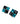 【ドイツ買付】ヴィンテージ SEIBOTH ティール ブラック スクエアストーン イヤリング/Vintage SEIBOTH Teal Black Square Clip On Earrings