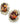 【カナダ輸入】ヴィンテージ アンバー ルーサイト イヤリング/Vintage Amber Confetti Lucite Clip On Earrings