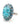 【USA輸入】ヴィンテージ アクアブルー カボションガラス ビジュー リング/Vintage Aqua Blue Cabochon Bijou Ring