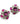 【フランス輸入】ヴィンテージ SPHINX パープル マゼンタ カボション イヤリング/Vintage SPHINX Purple Magenta Clip On Earrings