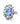 【USA輸入】ヴィンテージ VOGUE シノワズリ ブルー フラワー リング/Vintage VOGUE Chinoiserie Blue Flower Ring