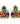 【カナダ輸入】ヴィンテージ マルチカラー ラインストーン イヤリング/Vintage Multi Color Clip On Earrings