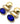 【USA輸入】ヴィンテージ ロイヤルブルー ラインストーン イヤリング/Vintage Royal Blue Rhinestone Clip On Earrings