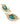 【USA輸入】ヴィンテージ コロ グリーン ルーサイト イヤリング/Vintage CORO Iridescent Green Clip On Earrings