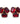 【USA輸入】ヴィンテージ ガーネットレッド ラインストーン イヤリング/Vintage Garnet Rhinestones Clip On Earrings