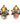 【USA輸入】ヴィンテージ フロレンザ バイカラーストーン イヤリング/Vintage FLORENZA Bicolored Stones Clip On Earrings