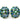 【USA輸入】ヴィンテージ ブルー グリーン ラインストーン イヤリング/Vintage Blue Green Rhinestones Clip On Earrings