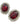 【USA輸入】ヴィンテージ ガーネットレッド ラインストーン イヤリング/Vintage Garnet Red Rhinestone Clip On Earrings