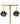 【UK輸入】ヴィンテージ ブラック ダリア エナメル ピアス/Vintage Cloisonne Black Dahlia Dangle Earrings