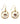 【イギリス輸入】ヴィンテージ ホワイト ダリア エナメル ピアス/Vintage Cloisonne White Dahlia Dangle Earrings