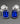 【カナダ輸入】ヴィンテージ PARK LANE ロイヤルブルー ビジュー イヤリング/Vintage PARK LANE Royal Blue Bijou Clip On Earrings