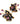 【USA輸入】ヴィンテージ オーストリア ブラック ピンク フラワー イヤリング/Vintage AUSTRIA Black Pink Flower Screw Back Earrings
