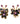【USA輸入】ヴィンテージ オーストリア ブラック ピンク フラワー イヤリング/Vintage AUSTRIA Black Pink Flower Screw Back Earrings