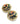 【USA輸入】ヴィンテージ ブラックリリー イヤリング/Vintage Black Lily Cloisonne Clip On Earrings