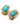 【USA輸入】ヴィンテージ ターコイズ ラインストーン イヤリング/Vintage Turquoise Rhinestones Clip On Earrings