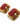 【USA輸入】ヴィンテージ フィリグリー ダークレッド イヤリング/Vintage Filigree Dark Red Clip On Earrings