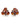 【USA輸入】ヴィンテージ トパーズ オレンジ ビジュー イヤリング/Vintage Topaz Orange Bijou Clip On Earrings