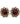 【USA輸入】ヴィンテージ レッドフラワー ラインストーン イヤリング/Vintage Red Flower Rhinestones Clip On Earrings