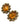 【USA輸入】ヴィンテージ アンバー フラワー ラインストーン イヤリング/Vintage Amber Flower Rhinestones Clip On Earrings