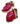 【USA輸入】ヴィンテージ ベリーカラー マーブル イヤリング/Vintage Berry Colored Marble Clip On Earrings