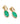 【USA輸入】 ヴィンテージ EMMONS グリーン マーブル イヤリング/VINTAGE EMMONS GREEN MARBLE Clip On Earrings