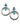 【ドイツ買付】ヴィンテージ SEIBOTH トライアングル ガラス フープ イヤリング/Vintage SEIBOTH Triangle Glass Hoop Clip On Earrings