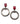 【ドイツ買付】ヴィンテージ SEIBOTH ダークレッド ガラス フープ イヤリング/Vintage SEIBOTH Red Glass Hoop Clip On Earrings
