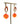 【ドイツ買付】ヴィンテージ SEIBOTH オレンジ ビジュー ピアス/Vintage SEIBOTH Orange Bijou Post Earrings