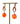【ドイツ買付】ヴィンテージ SEIBOTH オレンジ ビジュー ピアス/Vintage SEIBOTH Orange Bijou Post Earrings