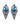 【ドイツ買付】ヴィンテージ SEIBOTH ブルー ビジュー イヤリング/Vintage SEIBOTH Blue Bijou Clip On Earrings