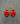 【ドイツ買付】ヴィンテージ SEIBOTH ファイアレッド ガラス ピアス/Vintage SEIBOTH Fire Red Glass Post Earrings