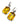 【ドイツ買付】ヴィンテージ SEIBOTH イエロー クリア ガラス ピアス/Vintage SEIBOTH Yellow Clear Glass Post Earrings