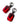 【ドイツ買付】ヴィンテージ SEIBOTH クリア レッド ガラス イヤリング/Vintage SEIBOTH Clear Red Glass Clip On Earrings