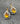 【ドイツ買付】ヴィンテージ SEIBOTH ゴールデンイエロー フローラル ピアス/Vintage SEIBOTH Golden Yellow Floral Post Earrings