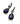【ドイツ買付】ヴィンテージ SEIBOTH ディープバイオレット ガラス ピアス/Vintage SEIBOTH Deep Violet Glass Post Earrings