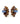 【ドイツ買付】ヴィンテージ SEIBOTH コーンフラワーブルー アンバー イヤリング/Vintage SEIBOTH Cornflower Blue Amber Clip On Earrings