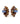 【ドイツ買付】ヴィンテージ SEIBOTH コーンフラワーブルー アンバー イヤリング/Vintage SEIBOTH Cornflower Blue Amber Clip On Earrings