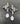 【ドイツ買付】ヴィンテージ SEIBOTH ホワイト ガラス イヤリング/Vintage SEIBOTH White Glass Clip On Earrings