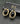 【フランス輸入】ヴィンテージ SPHINX ブラック カボション イヤリング/Vintage SPHINX Black Cabochon Clip On Earrings