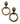 【ドイツ買付】ヴィンテージ SEIBOTH ダークブロンズ サークル ピアス/Vintage SEIBOTH Dark Bronze Post Earrings