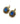 【ドイツ買付】ヴィンテージ SEIBOTH コバルトブルー オクタゴン ピアス/Vintage SEIBOTH Cobalt Blue Octagon Post Earrings