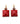 【ドイツ買付】ヴィンテージ SEIBOTH コーラルレッド カボション ピアス/Vintage SEIBOTH Red Cabochon Post Earrings